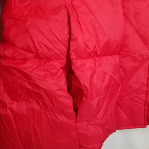 BCBGeneration Premium Performance Womens Red Hooded Puffer Coat Jacket Zip X LG - Picture 9 of 16